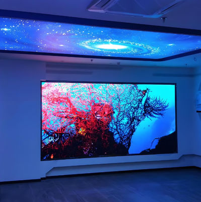 Painel LED P3 ultra fino para interiores com instalação montada na parede e brilho de 1200CD